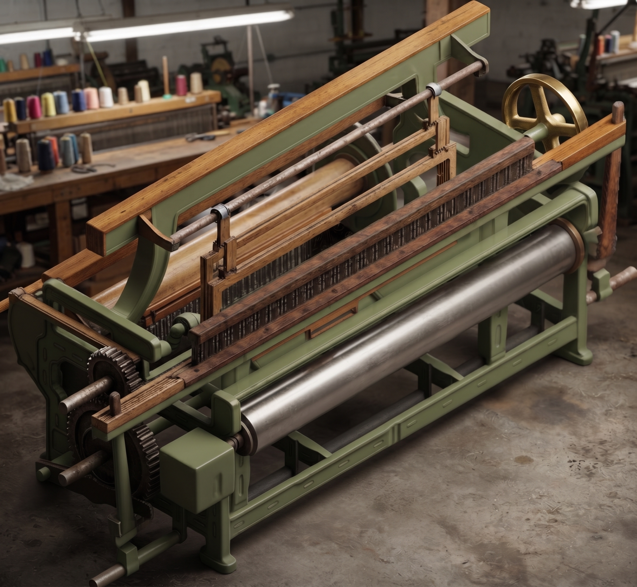 3D model of a conventional Indian power loom frame and its mechanisms